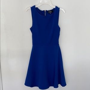 Lulus Just Us Royals Blue Skater Dress